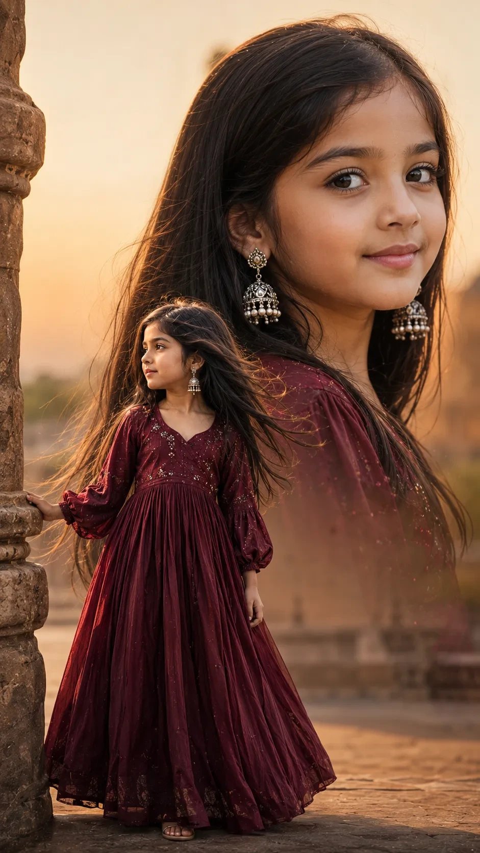 Baby girl portrait poster