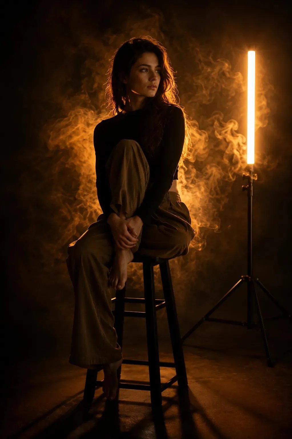 Transform this image [UPLOAD YOUR IMAGE] into a 64K DSLR shot resolution of a ultra-hyperrealistic ultra-cinematic low-key studio