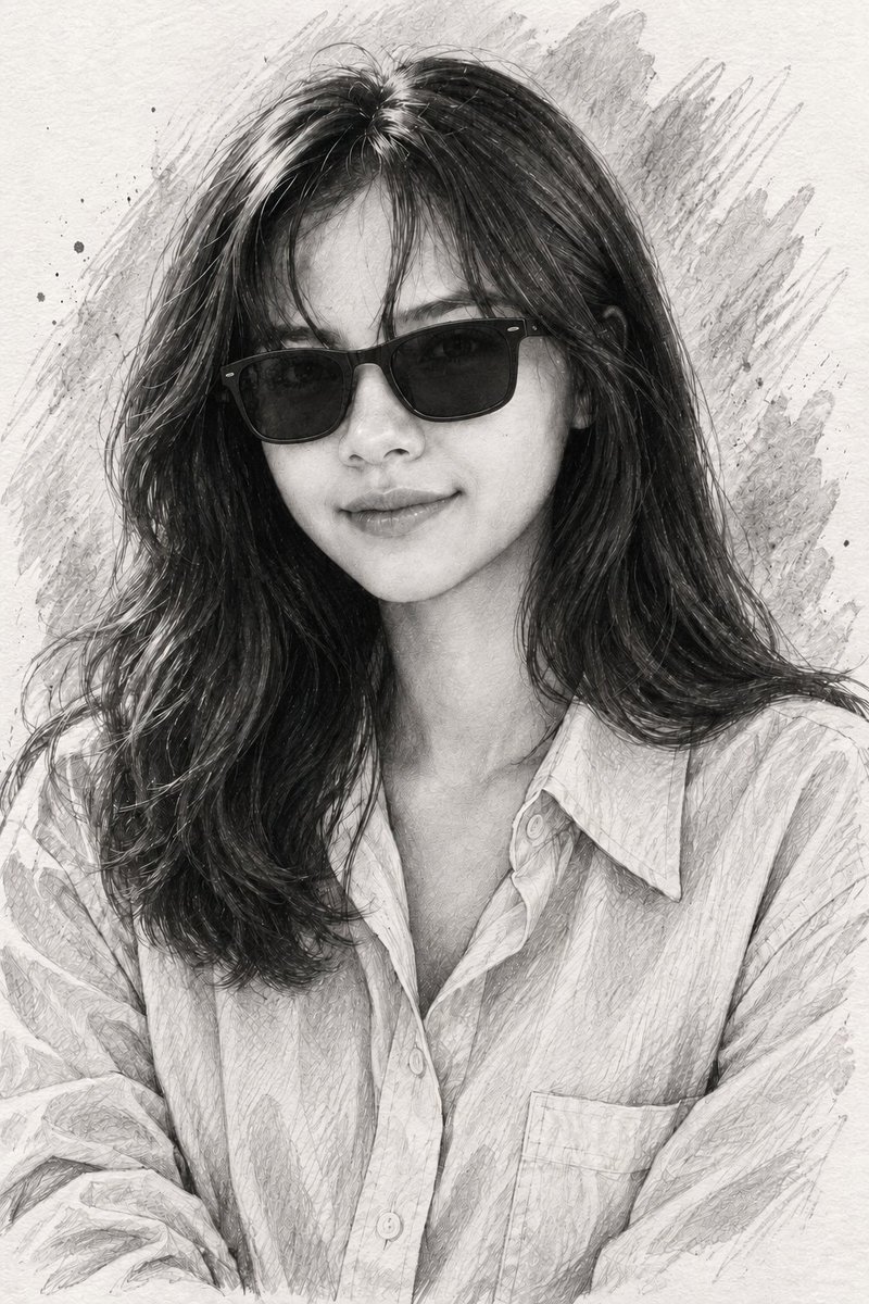 Turning a simple photo into a detailed pencil masterpiece.