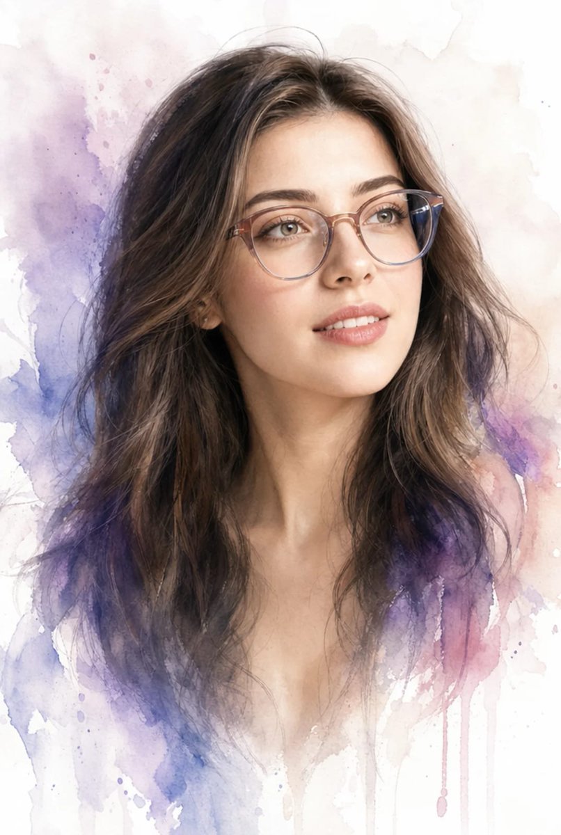 Nano banana pro Prompt: Ultra-realistic high-definition premium watercolor-realism portrait, 4:5 vertical composition, use the uploaded