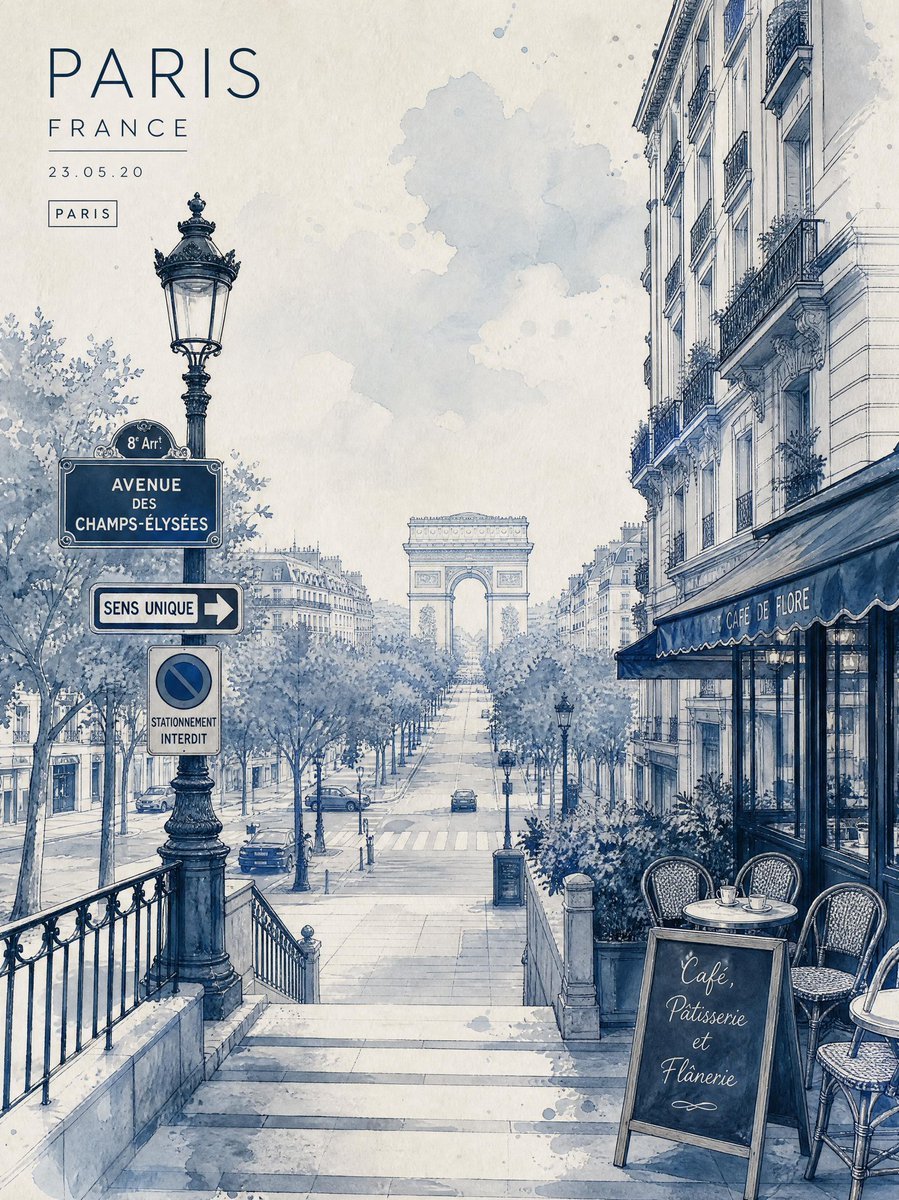 Created with GPT Image 2.0 on Yapper Prompt: Minimalist vintage watercolor travel poster illustration of Abbey Road, London, United