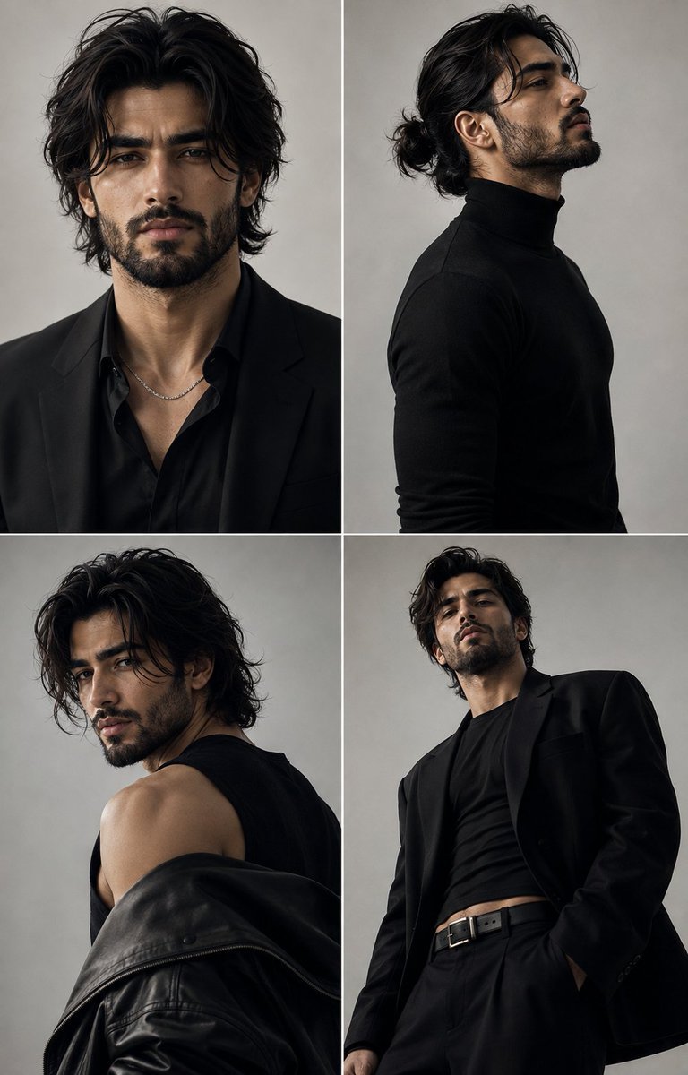 Korean Fashion Portrait Collage
