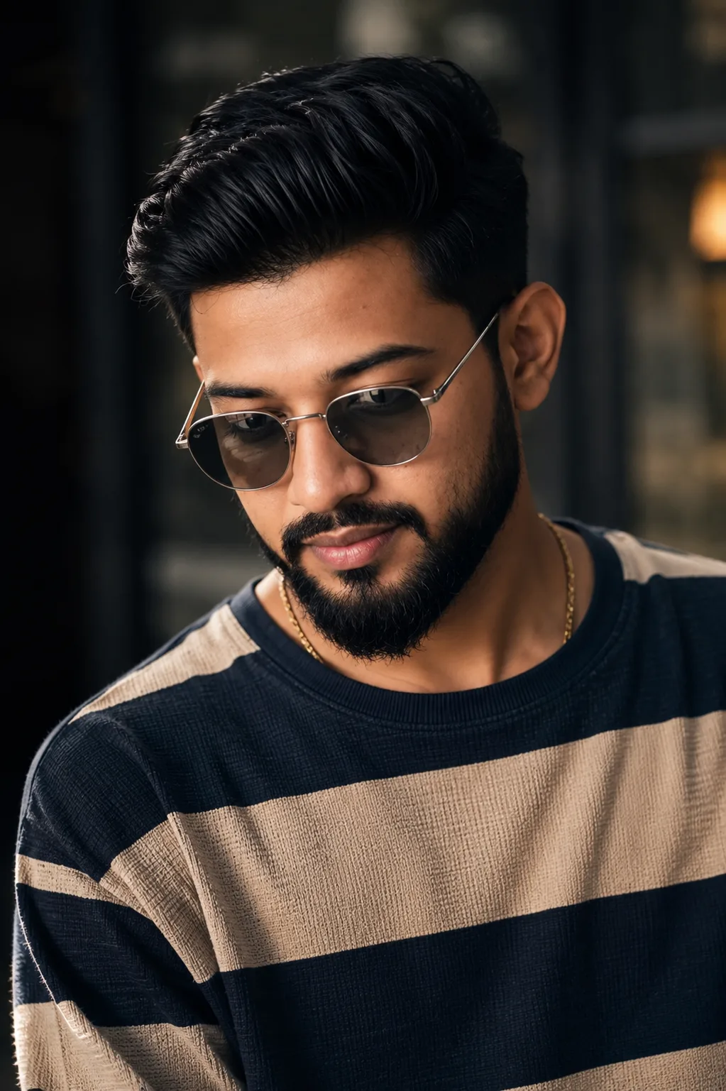 Create a hyper realistic ultra-detailed 8K cinematic close-up portrait of a young man use Exact Face must remain 100% fdemtfcal to the