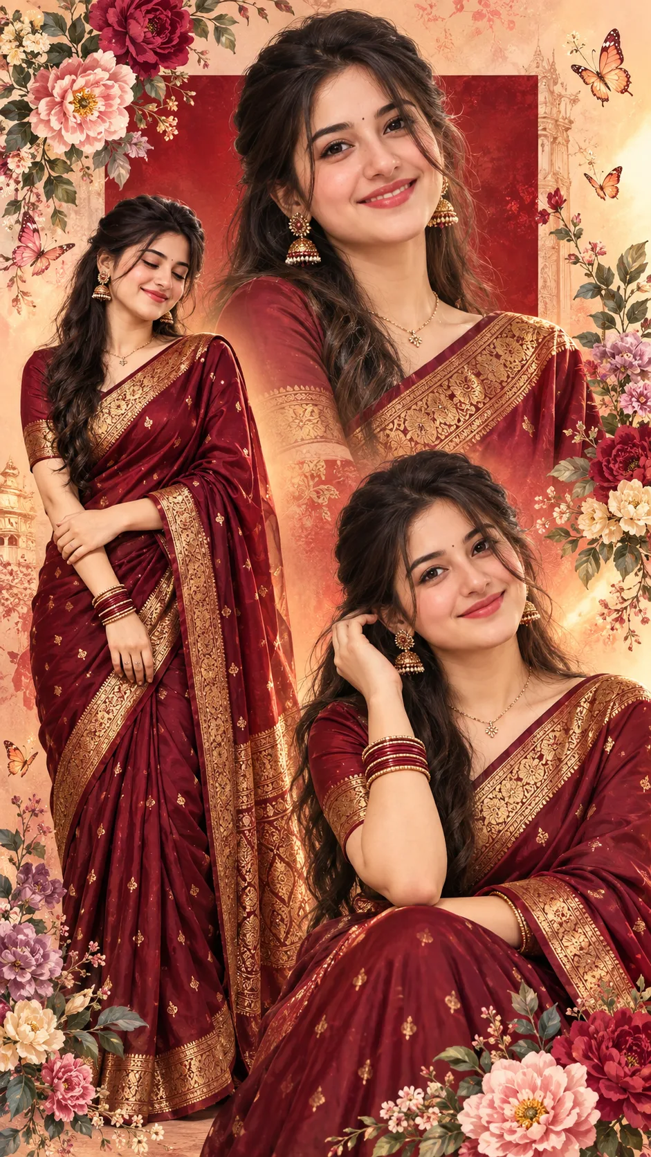 Exact Prompt Create an ultra-realistic, high-resolution cinematic portrait collage based exactly on the uploaded reference image.
