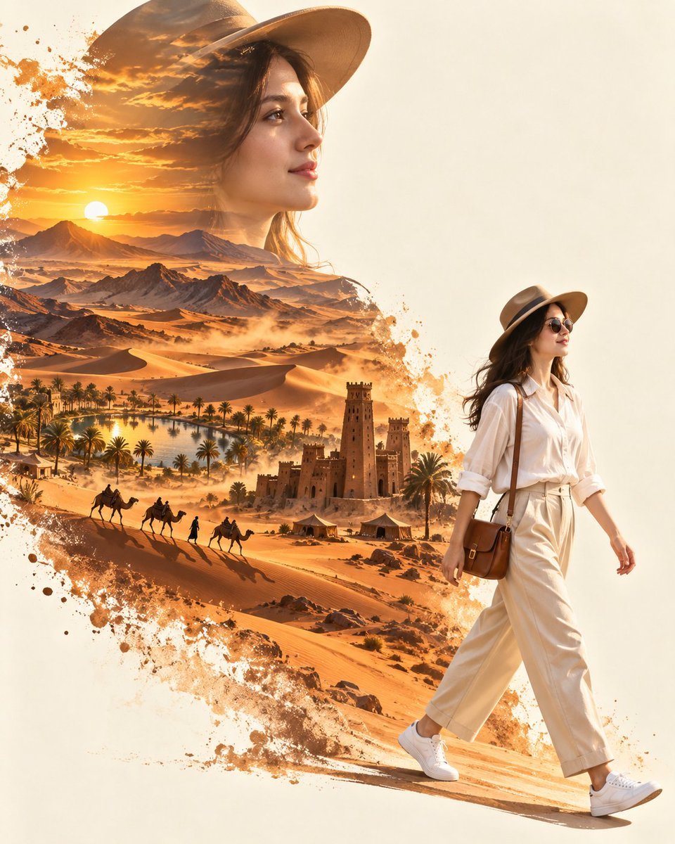 Your next travel poster could look THIS cinematic🔥 GPT Image 2.5 Prompt: Create a premium cinematic travel poster in a sophisticated