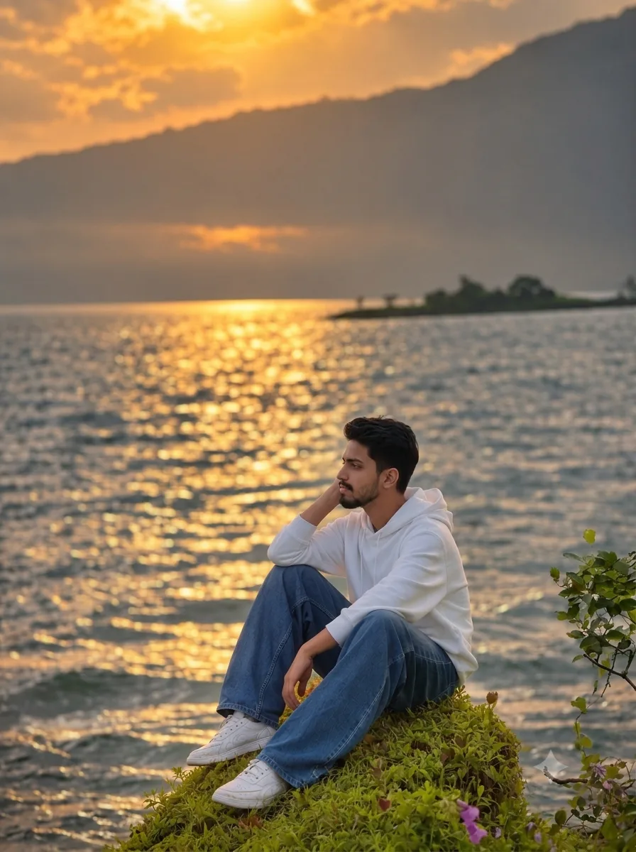 Aesthetic Pose Sunset Portrait