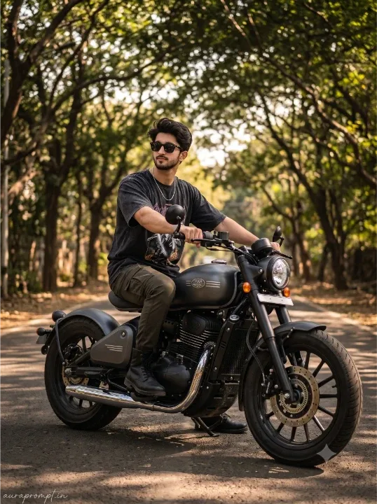 A quiet stretch of open road sits beneath a dense canopy of tall green trees, the afternoon light filtering through the leaves in broken