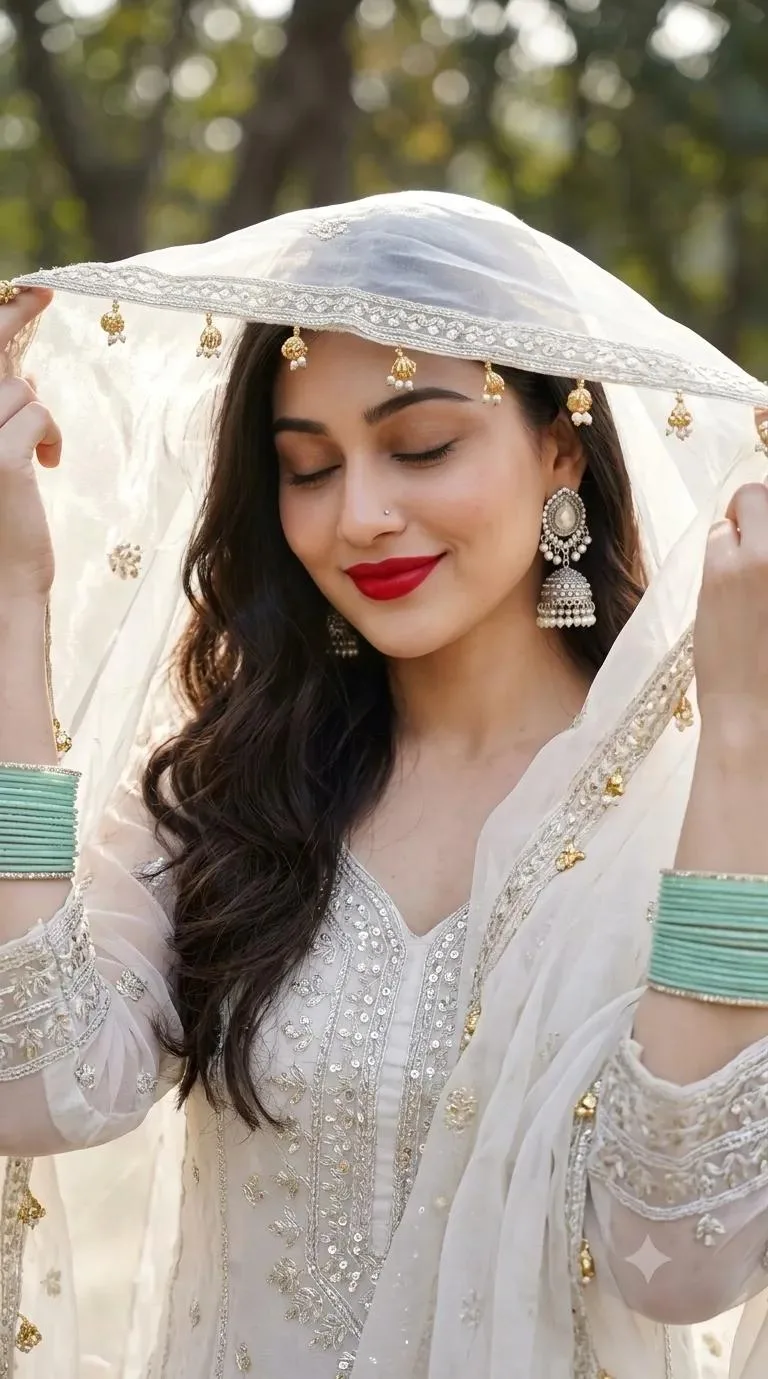Create an ultra-realistic, high-resolution cinematic traditional Indian portrait based specifically on the uploaded reference image.