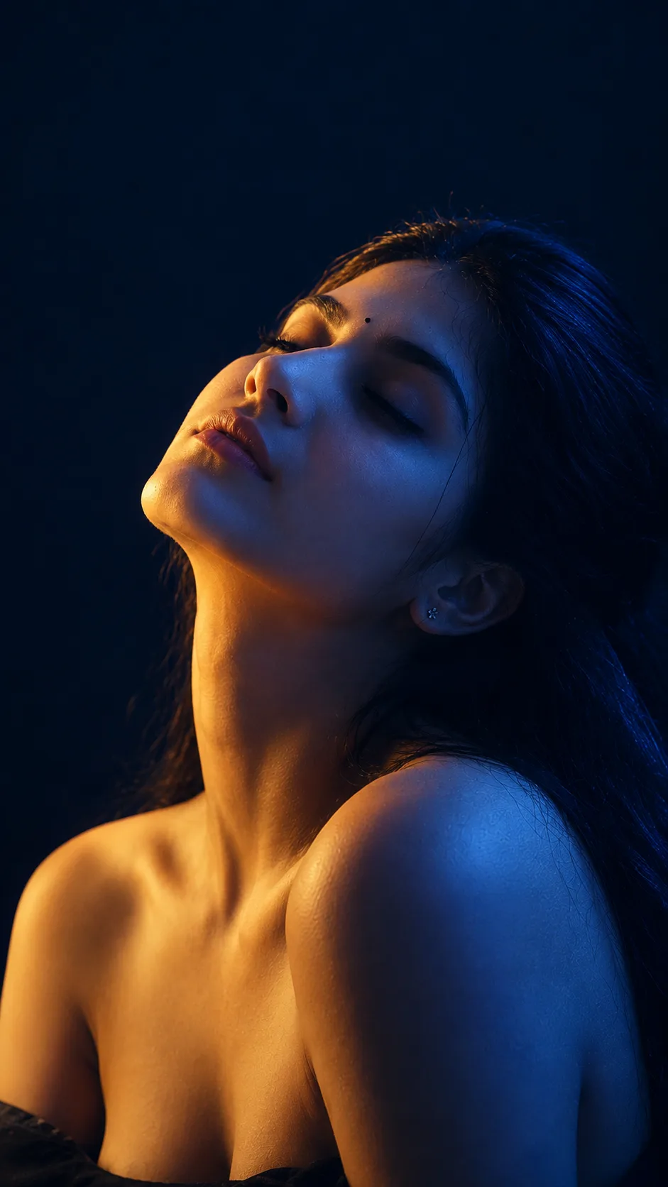 Create an ultra-realistic cinematic portrait using ONLY the uploaded female photo as the PRIMARY IDENTITY REFERENCE.