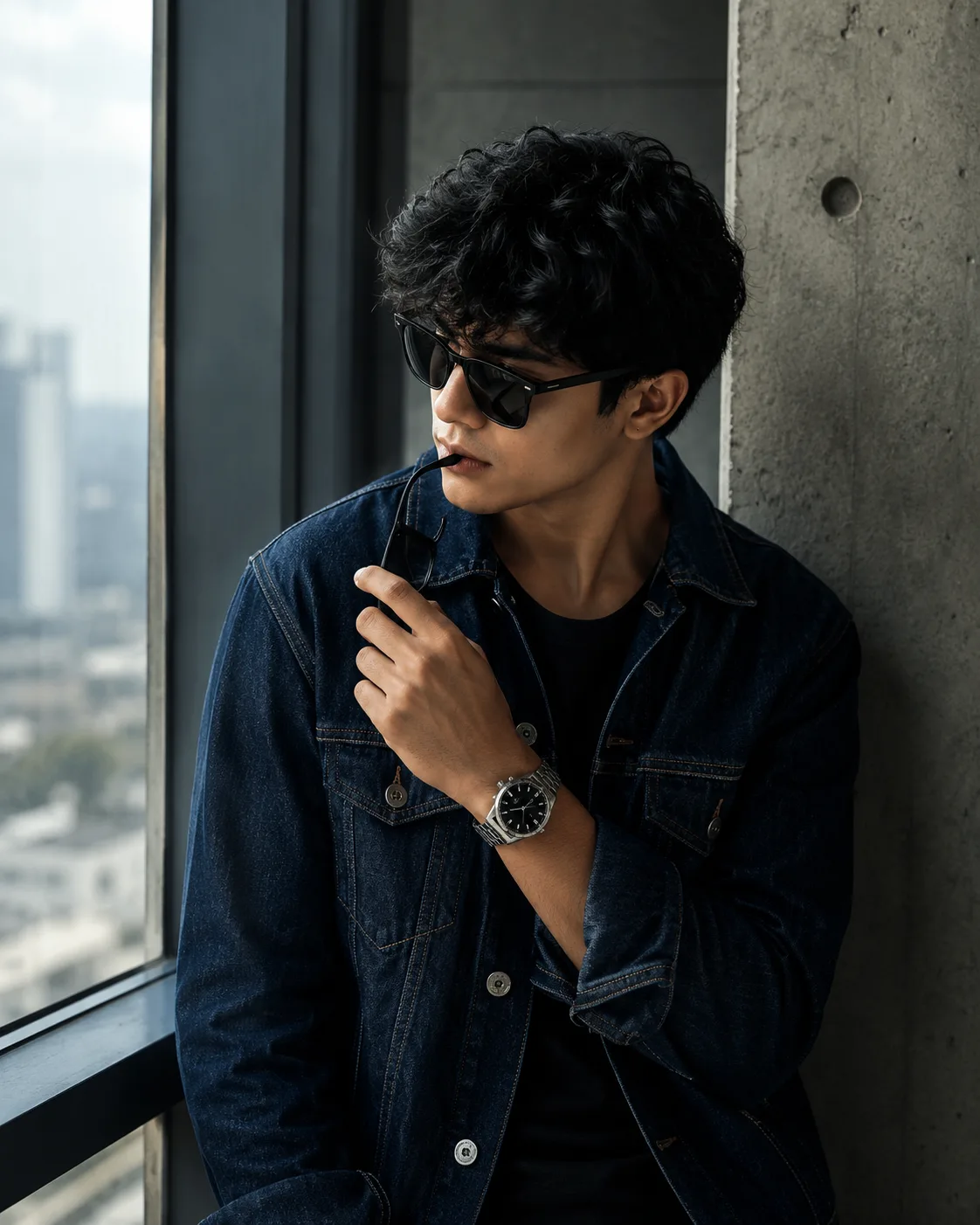 Create a premium ultra-realistic cinematic fashion portrait of a young adult male, inspired by the uploaded reference image while creating