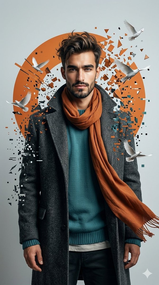Image created on Gpt 2 Prompt:Create a cinematic high-fashion portrait of a stylish young man standing confidently in a minimalist studio