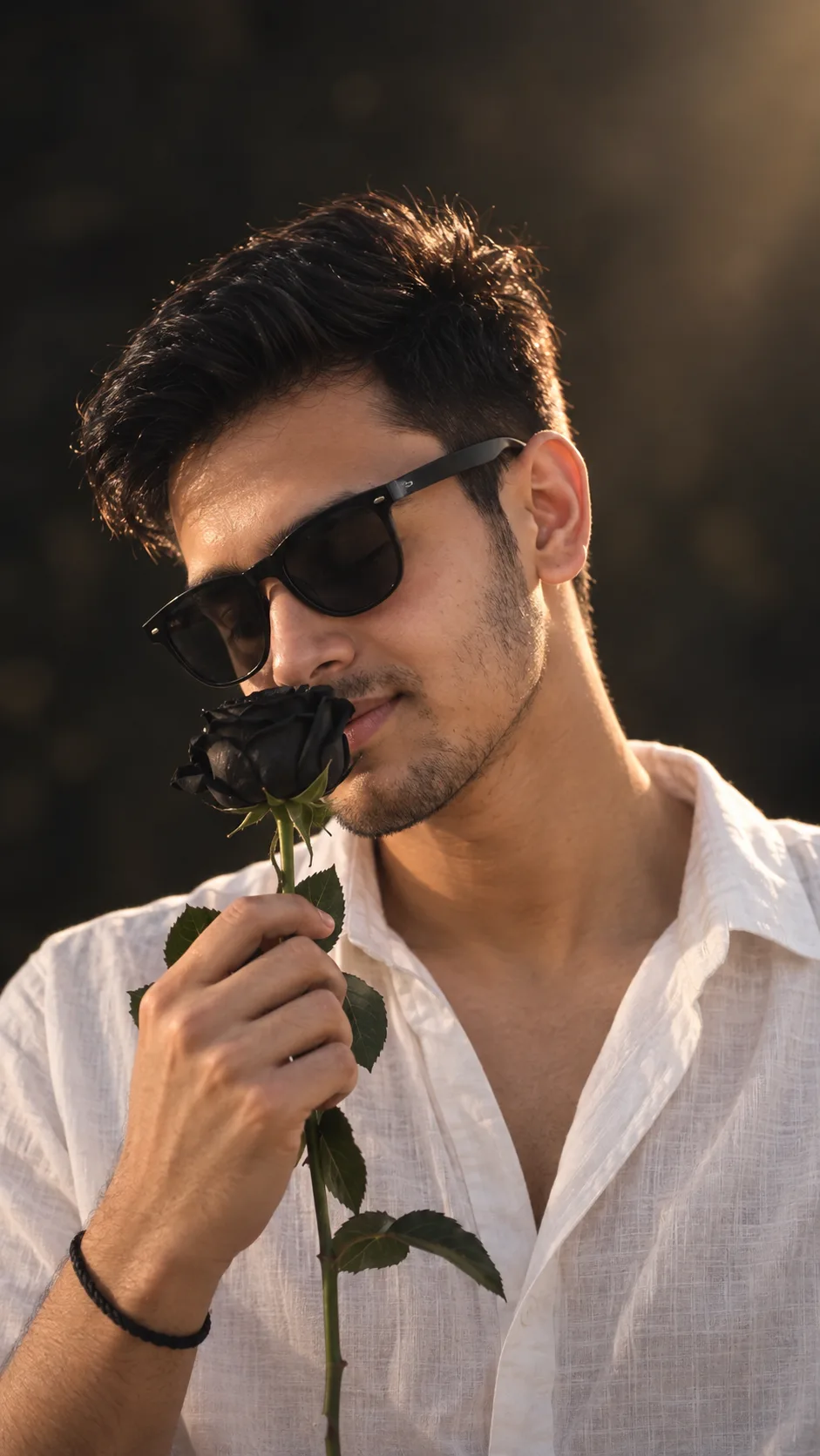 📸 Exact Image Generation Prompt Create an ultra-realistic cinematic romantic portrait based specifically on the uploaded reference image.