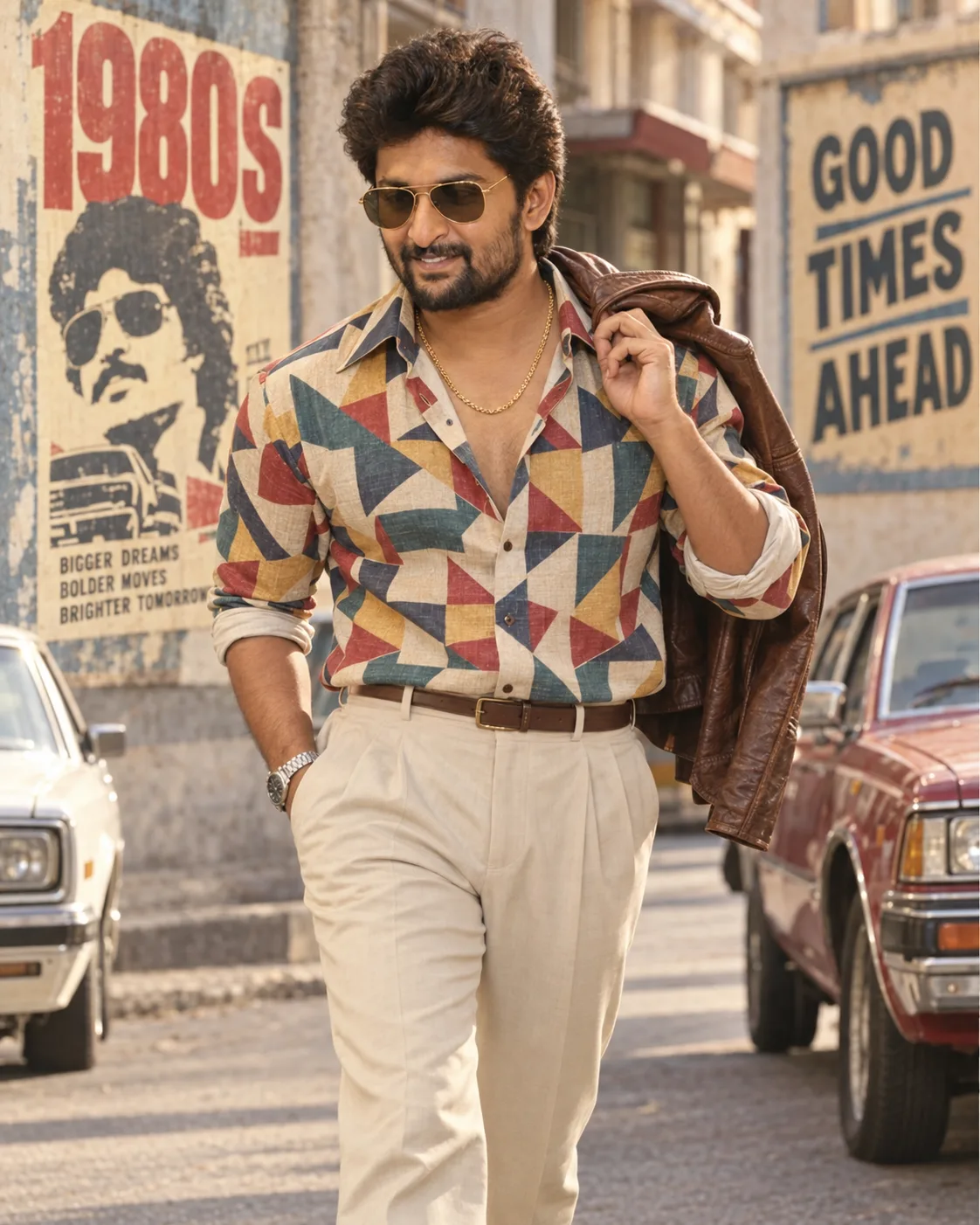 A full-length medium shot of a young man, using my uploaded reference image ONLY as the identity source.