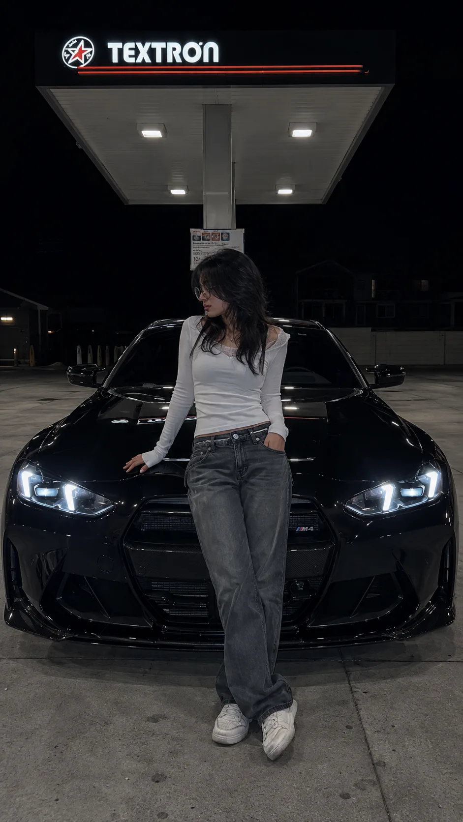 Preserve my face 100% ultra-realistic night shot, keep vertical frame 9:16 ratio, wearing the same outfit as shown in the picture.