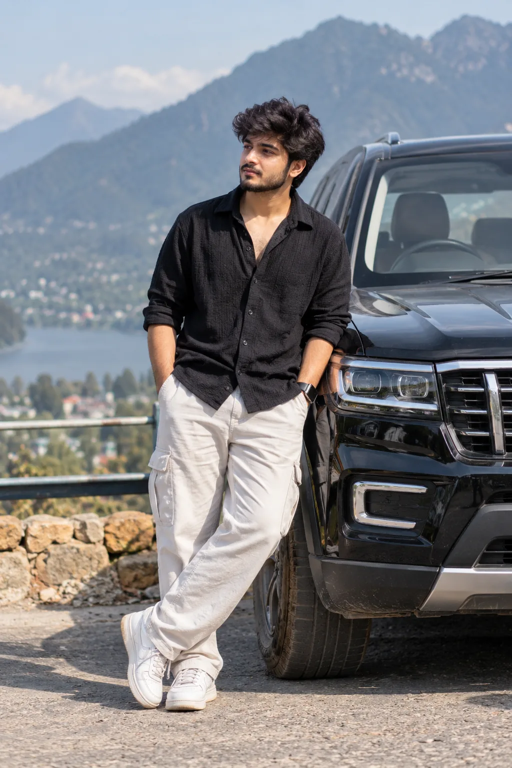 ULTRA-REALISTIC DSLR PHOTOGRAPHY, FULL-BODY PORTRAIT OF THE SAME YOUNG INDIAN/SOUTH ASIAN MALE FROM THE REFERENCE IMAGE, PRESERVE THE EXACT