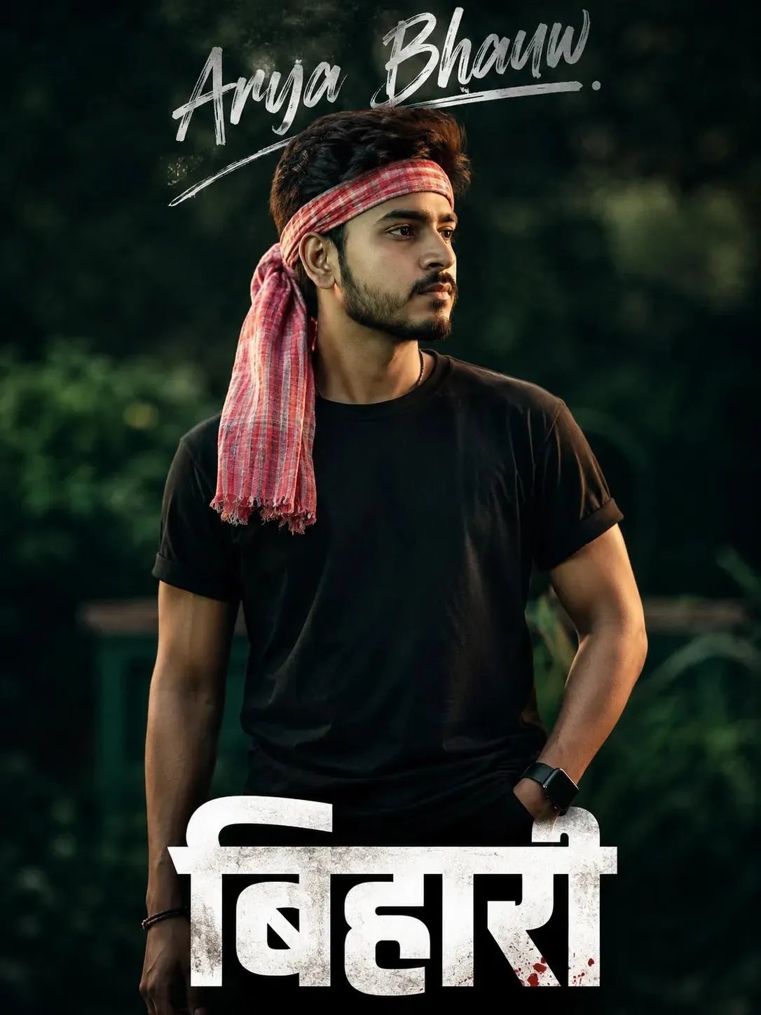 Use ChatGPT 🔻 16K ultra-realistic cinematic portrait of young boy Simple smile He stands in a heroic, confident pose with one hand lifted