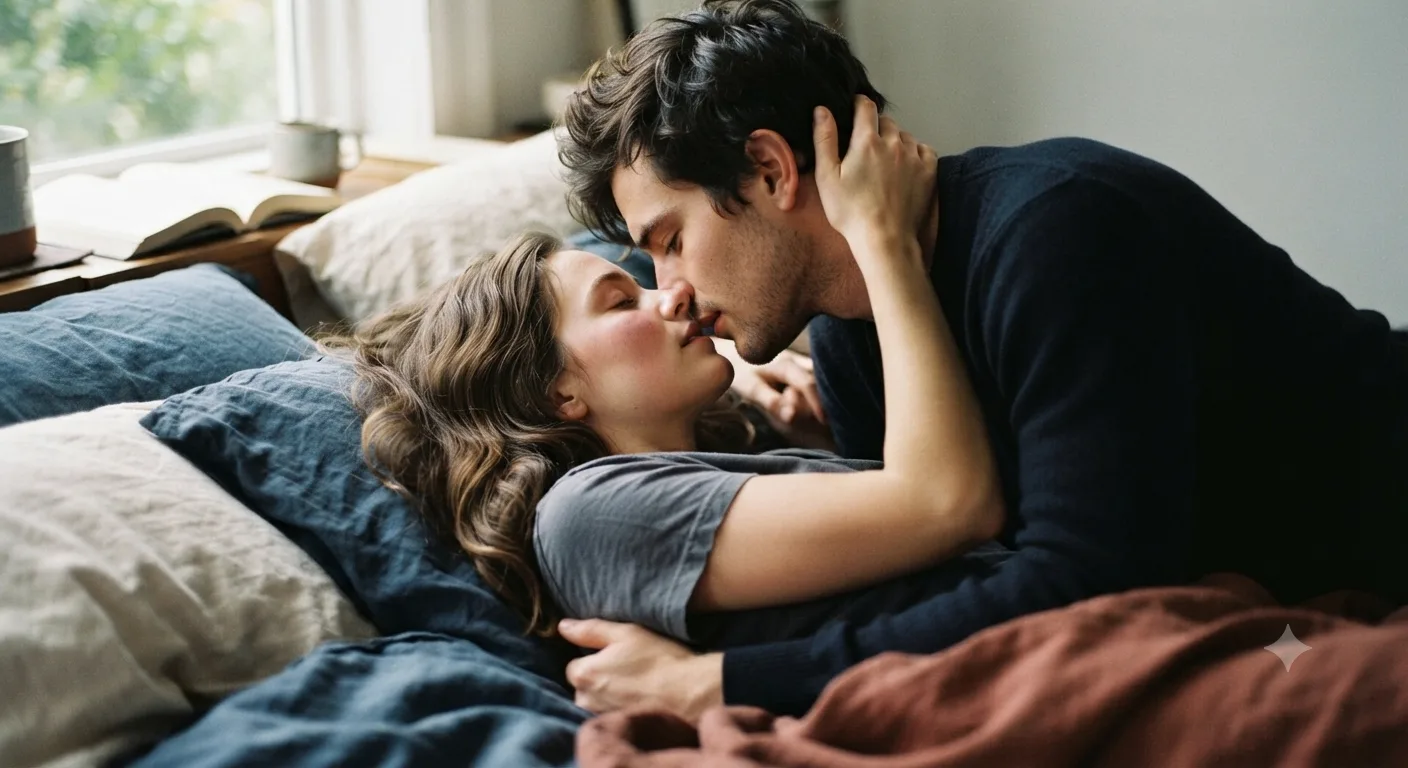 Hero 1.0 prompt · "Kissing each other hot in bed" · 683 views.