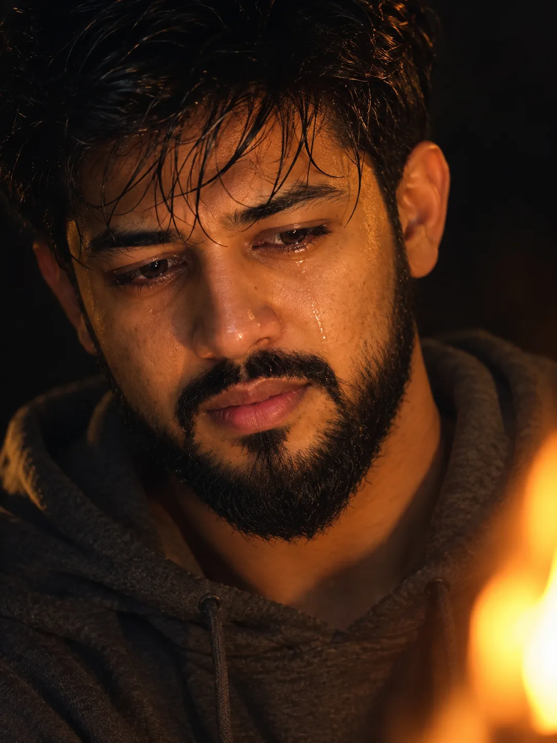 Create an ultra realistic cinematic close-up portrait matching the reference image.