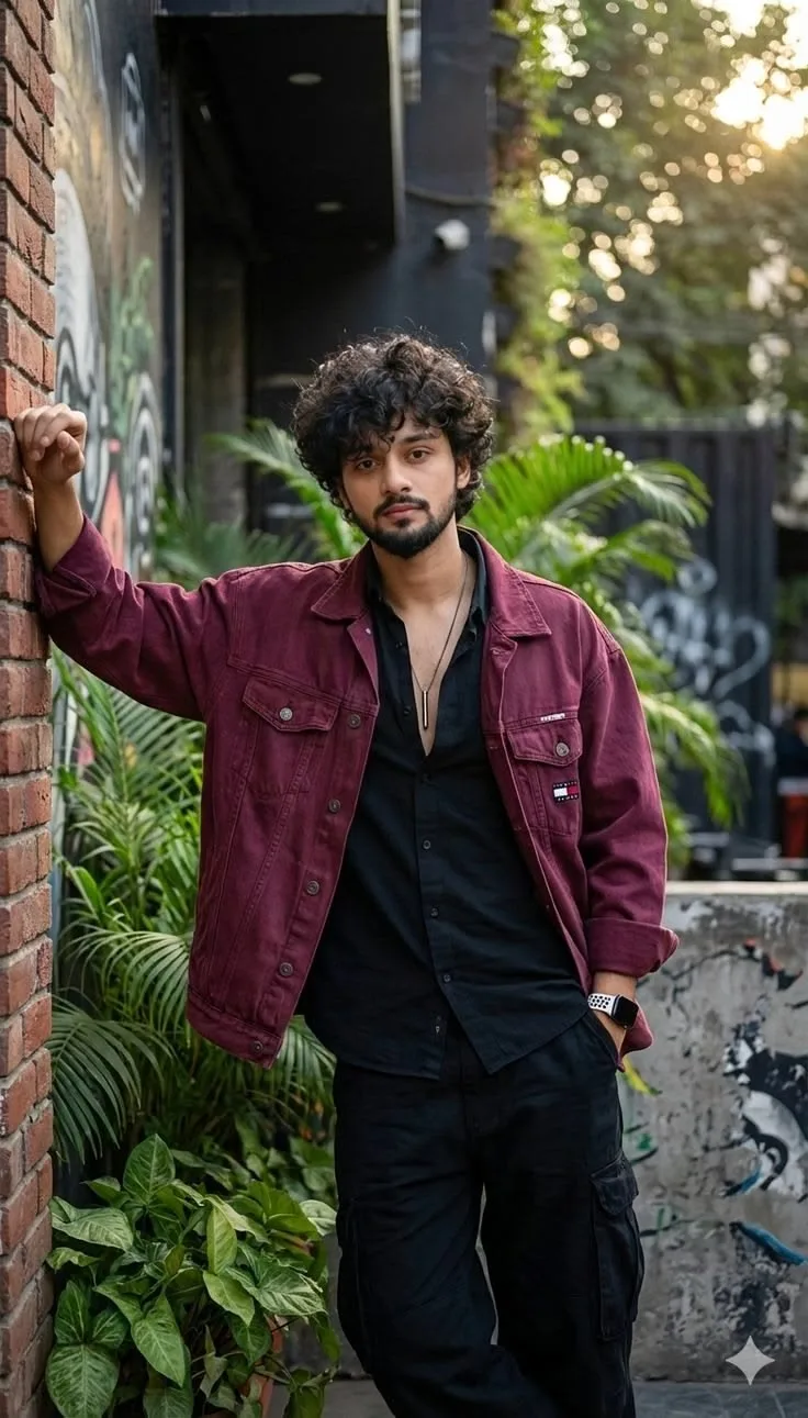 { "design_type": "urban_cinematic_male_fashion_portrait", "aspect_ratio": "4:5", "visual_style": "realistic editorial street-fashion