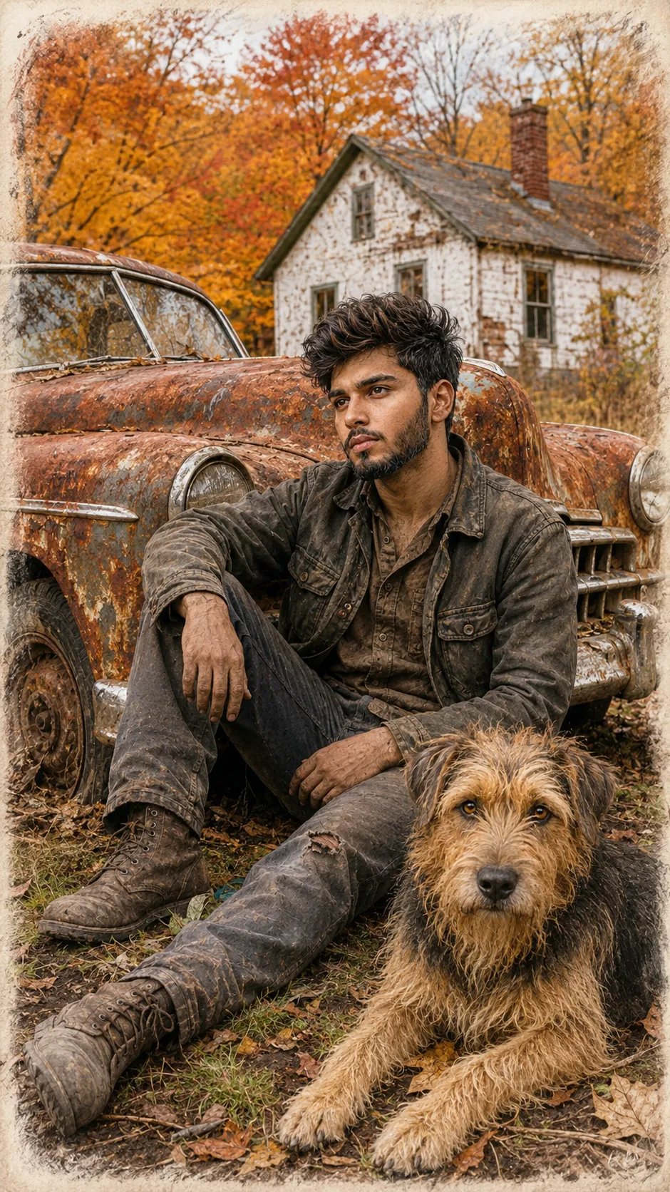 Weary Indian Man Portrait
