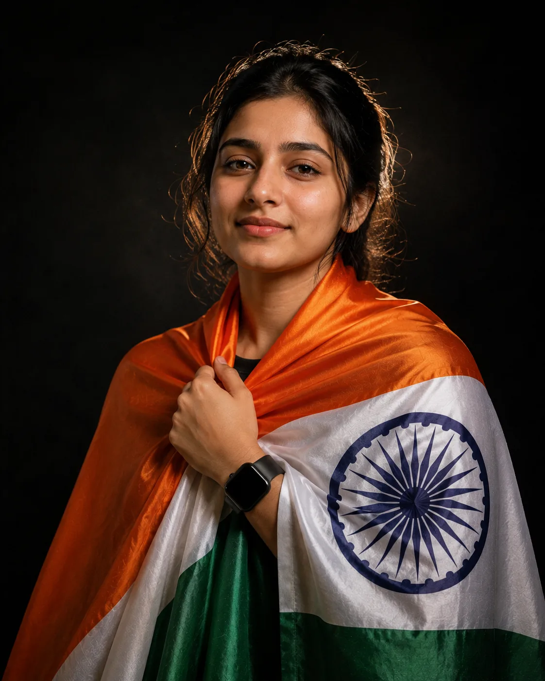 Indian Independence Day Flag Portrait | Cinematic Tricolor Photography