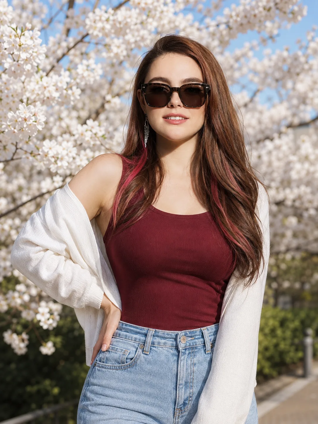 A photorealistic, ultra-realistic portrait of the young woman from the uploaded reference image, strictly preserving her exact facial