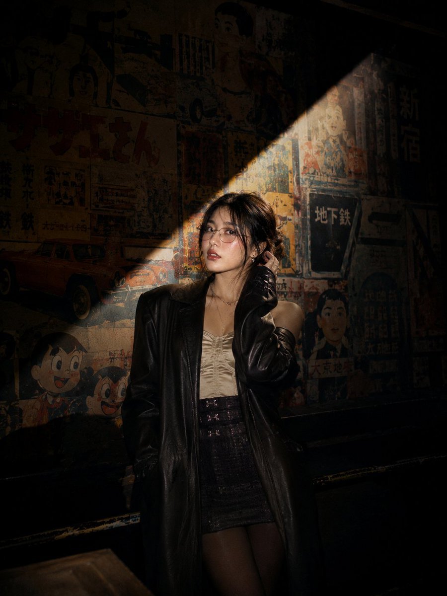 Neo-Noir Asian Woman Portrait