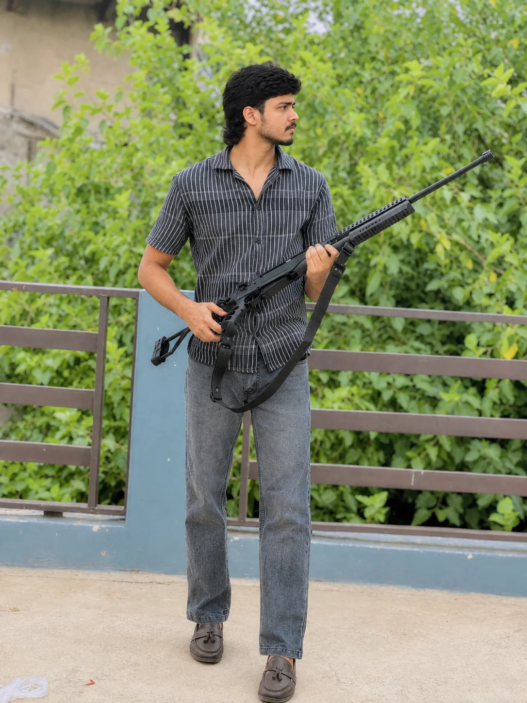 Create an ultra-photorealistic vertical full-body portrait matching the reference image as closely as possible, preserving the same