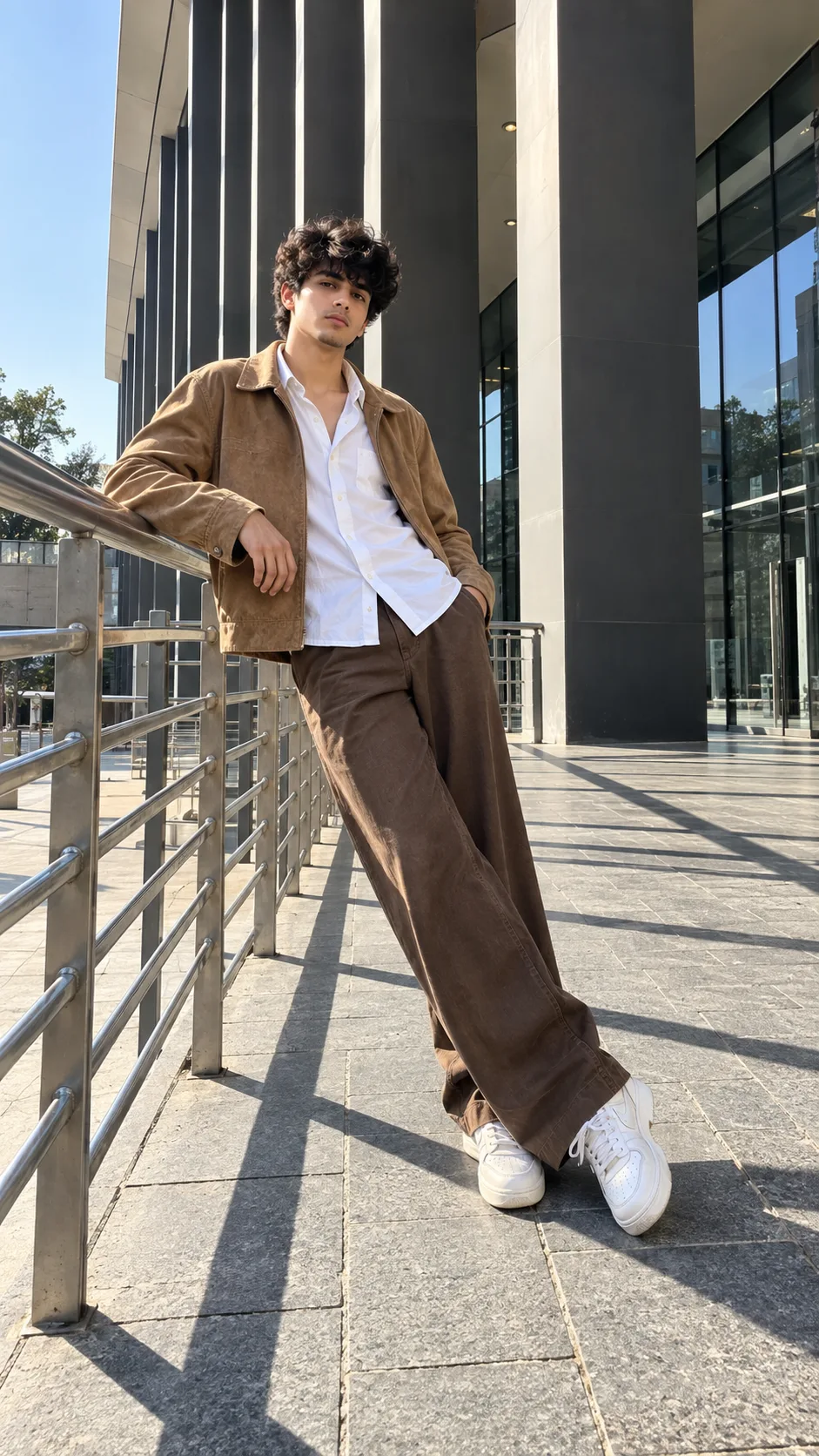 { "category": "portrait_creator", "category_reasoning": "The image features a single person styled for casual street fashion, framed in a