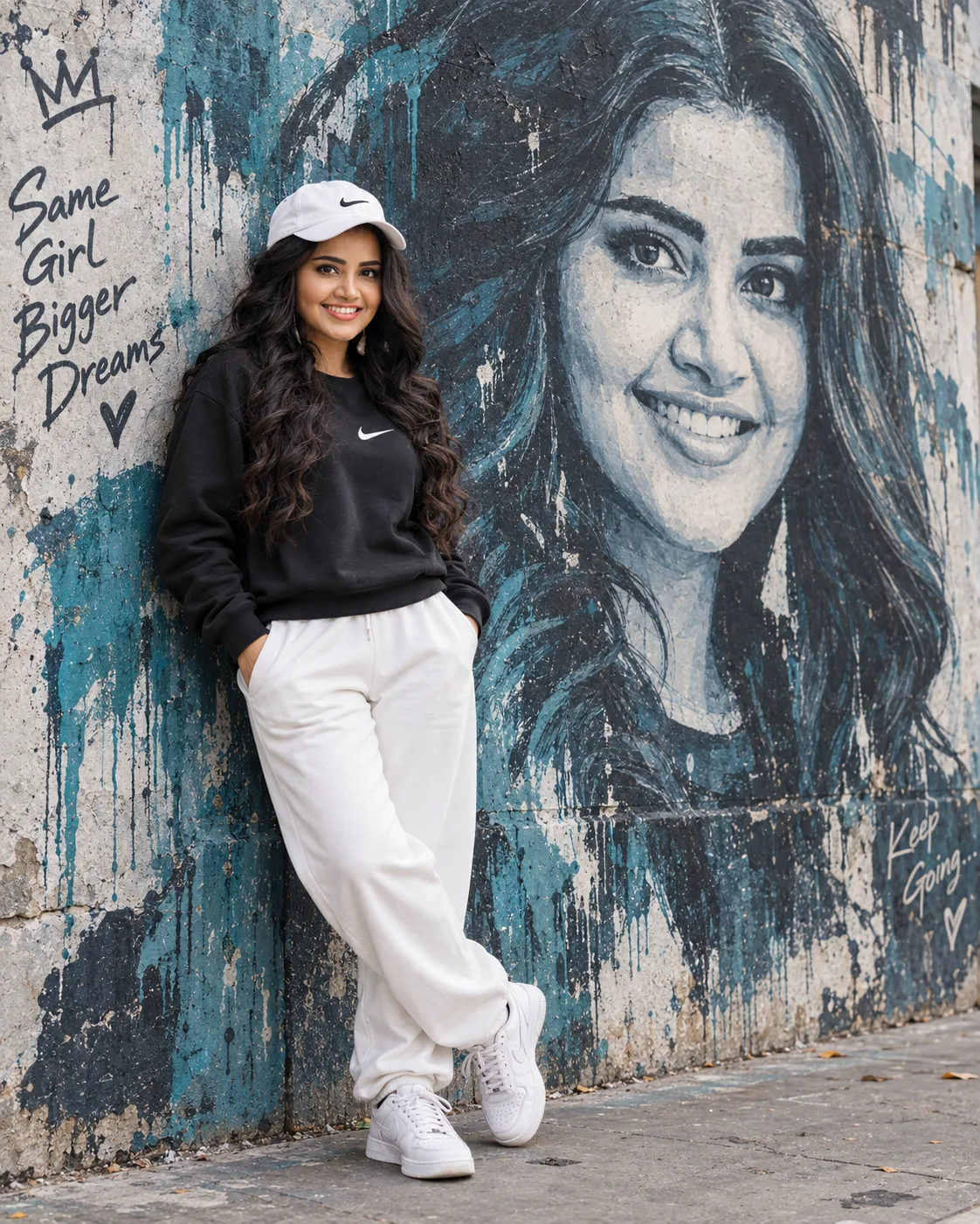 Create a photorealistic 4:5 full-body street-fashion portrait using the uploaded photo as the exact identity reference.