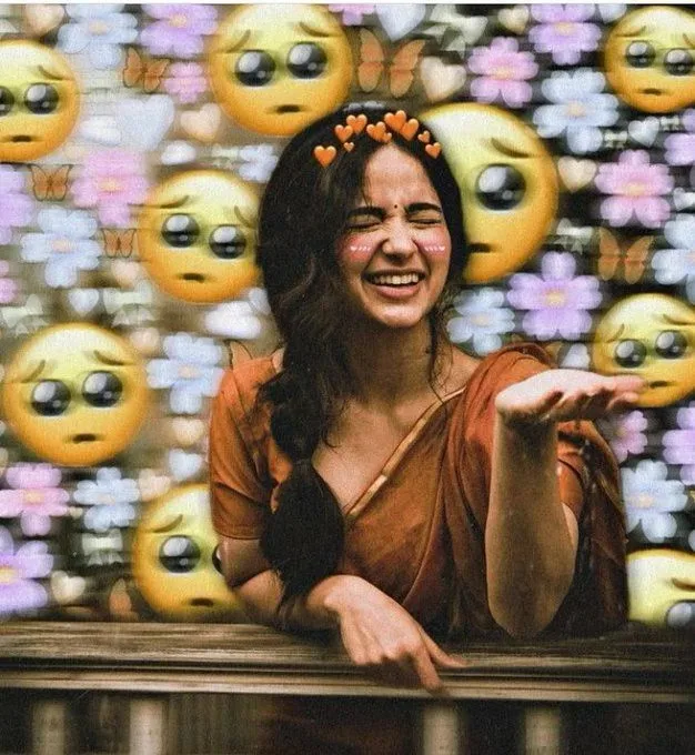 Cute Emoji Flower Garden Portrait 🌸🧡