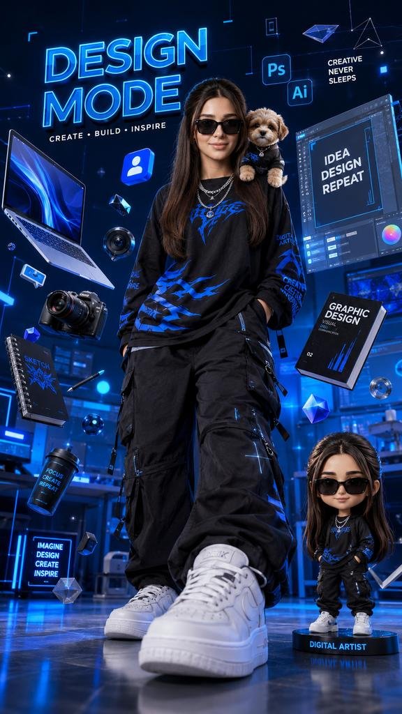 Futuristic Digital Artist Poster