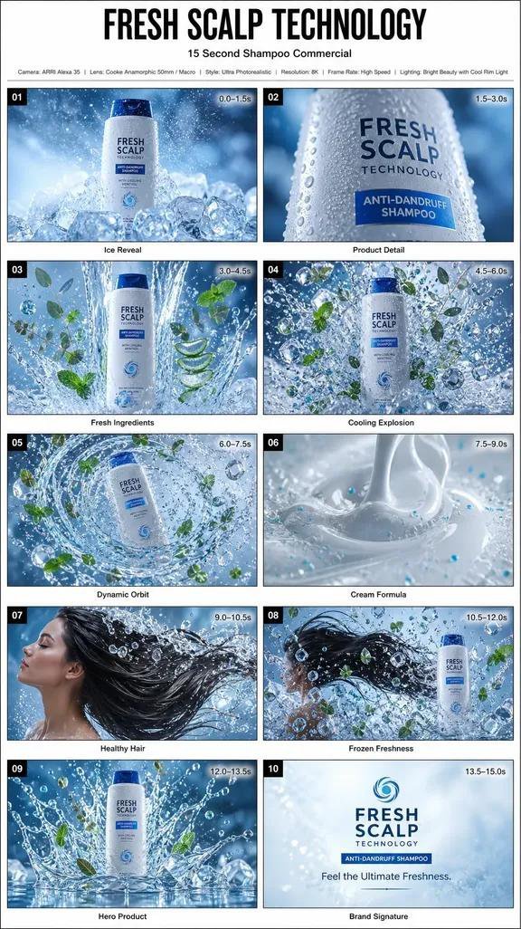 One prompt. GPT Image 2 + Seedance 2.0. A blockbuster beauty commercial. PROMPT Create a professional Hollywood advertising storyboard