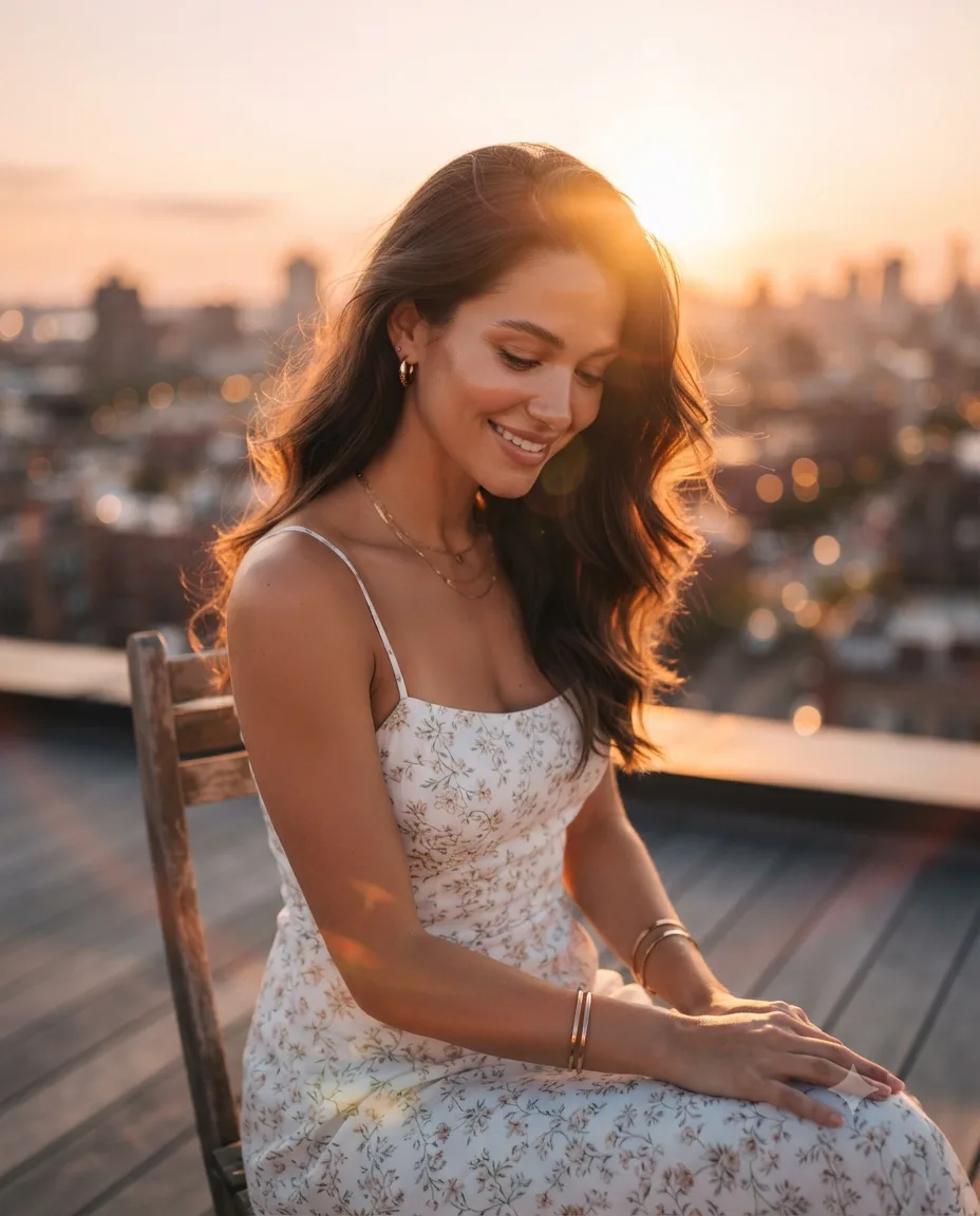 Create an ultra-realistic portrait of a beautiful young woman with a completely different face and identity.