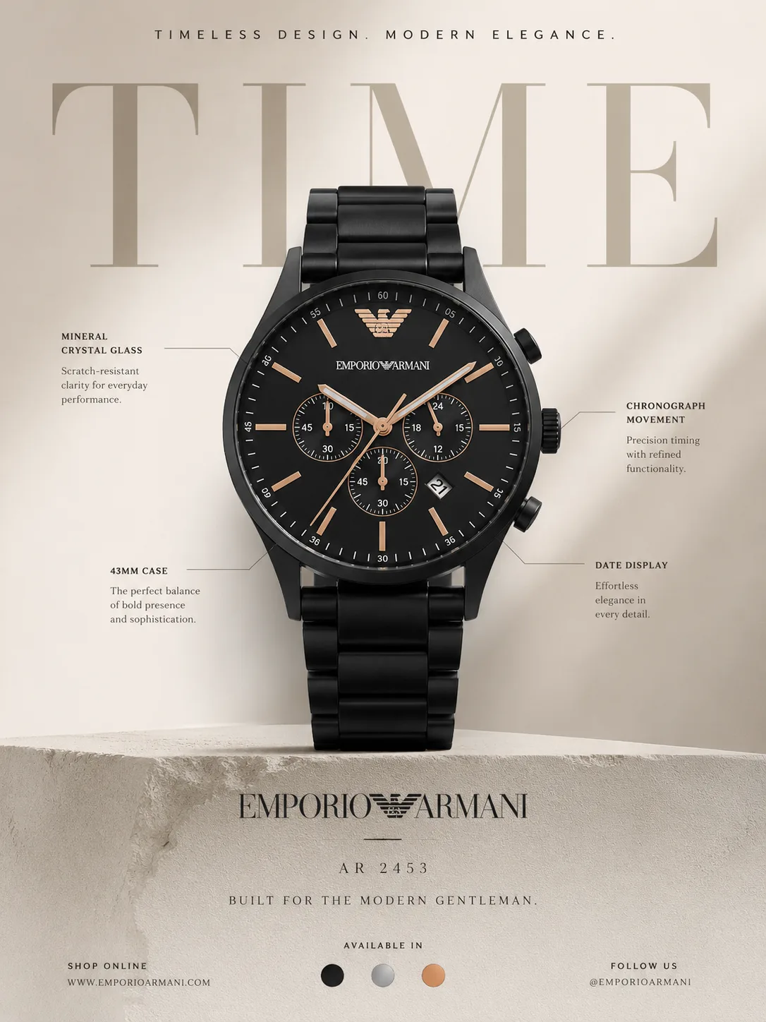 LUXURY PRODUCT EDITORIAL CAMPAIGN (Reference Image Version) Create a premium luxury product editorial campaign using the uploaded product