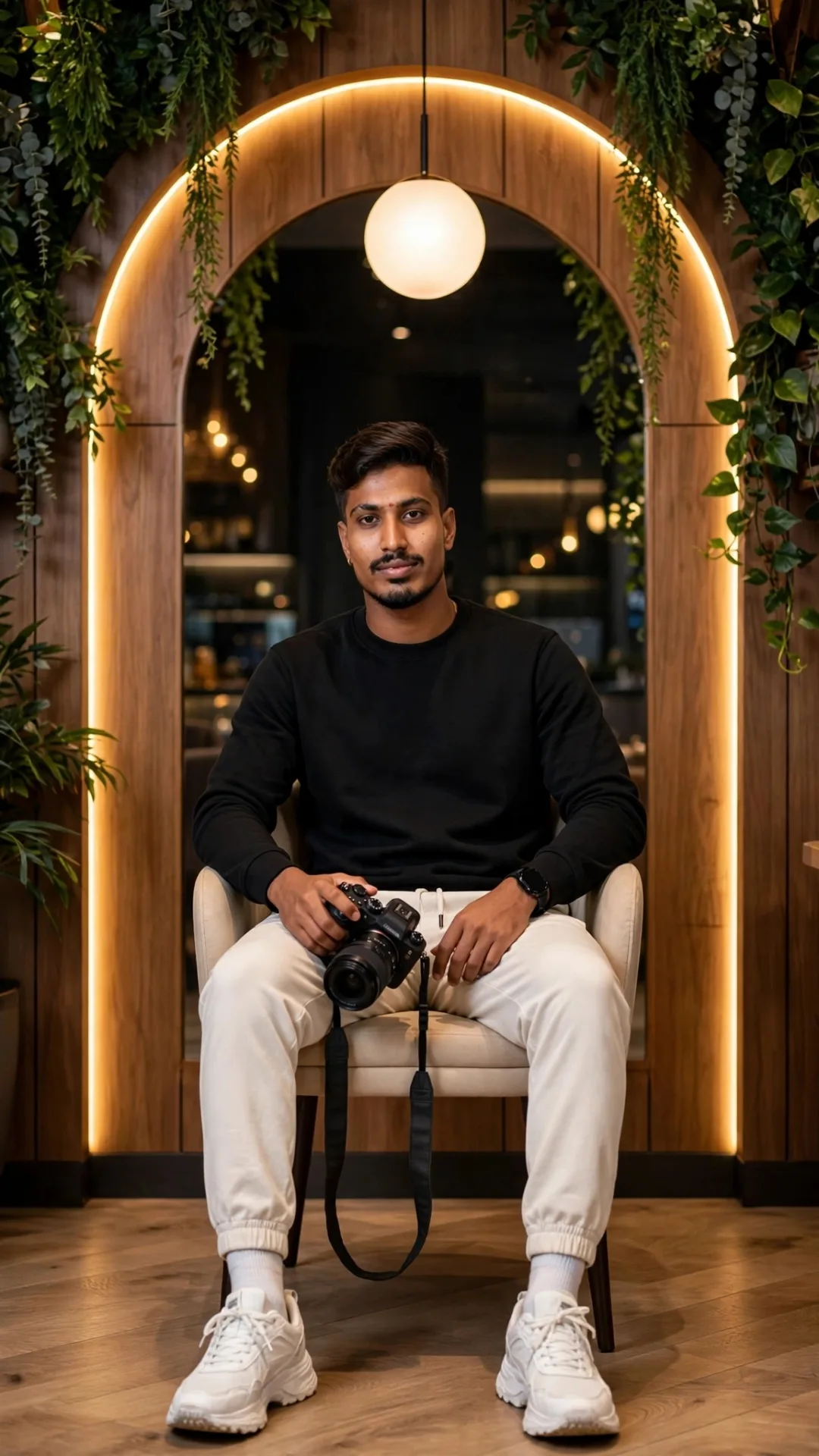 Create an ultra-realistic high-end cinematic lifestyle portrait in a STRICT 9:16 VERTICAL composition, closely recreating the provided