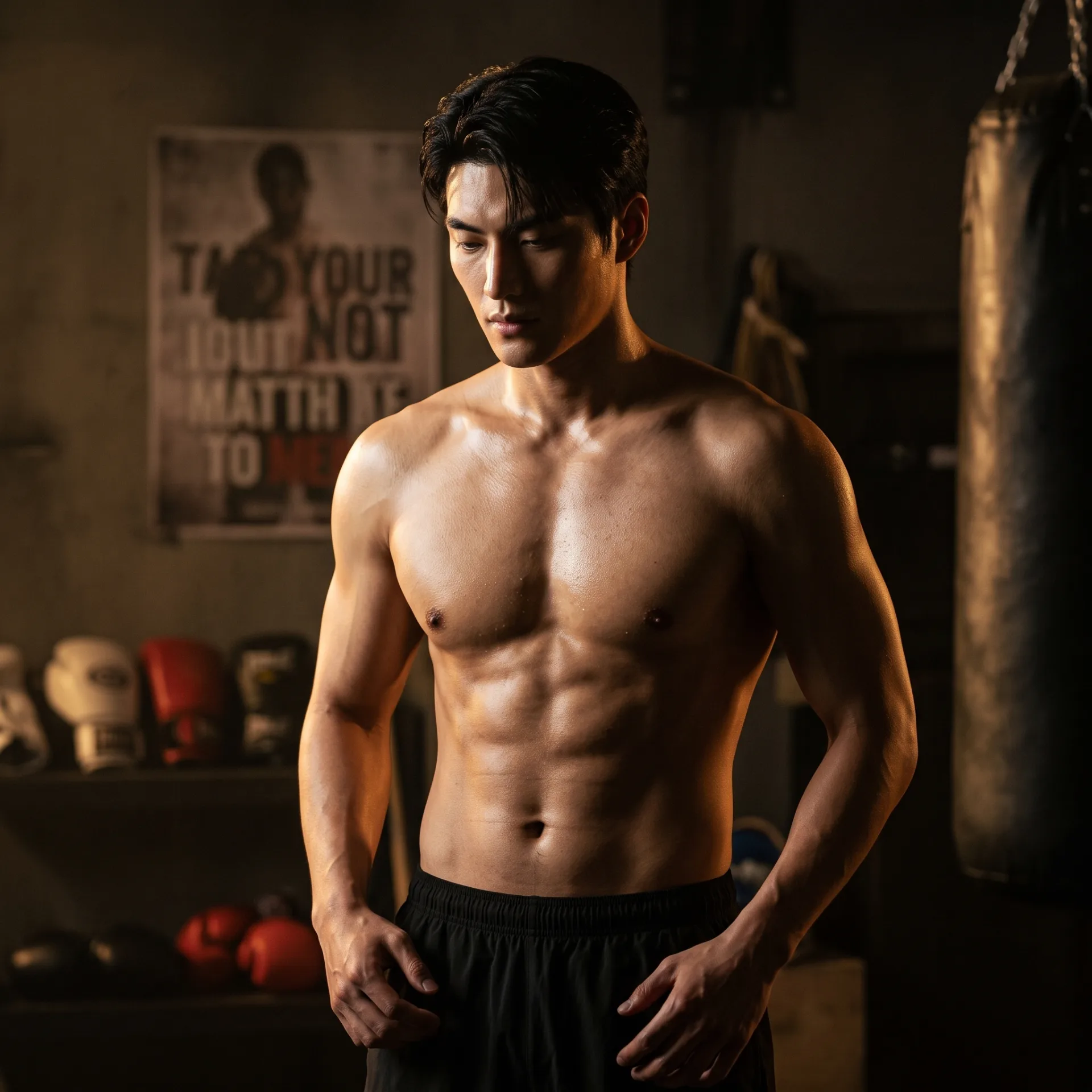 Use the uploaded reference photo as the identity reference for the person's face and physique.