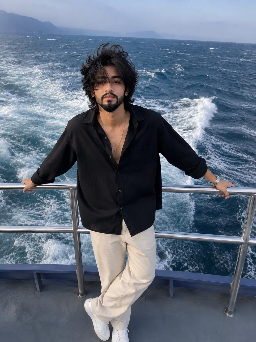Keep the face, facial features, hair, and beard 100% identical to the uploaded reference photo.