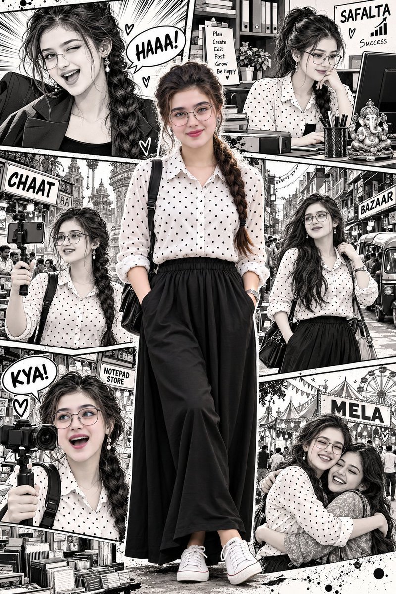 1. Open ChatGPT 2. Upload Your Image 3. Copy and paste Prompt⤵️ A hybrid collage poster: a real photographic cutout of a smiling young