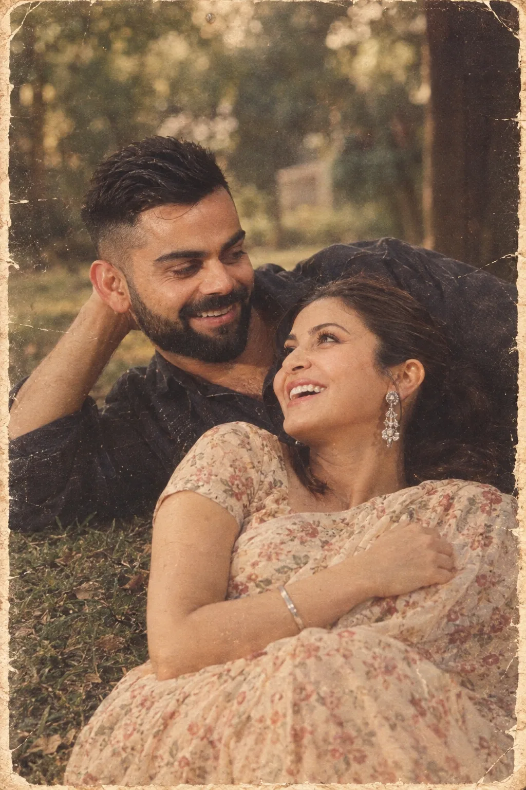AUTHENTIC 1990s COUPLE PHOTOGRAPH — IDENTITY LOCKED Create a realistic early-to-mid 1990s photograph using the uploaded photos as the EXACT