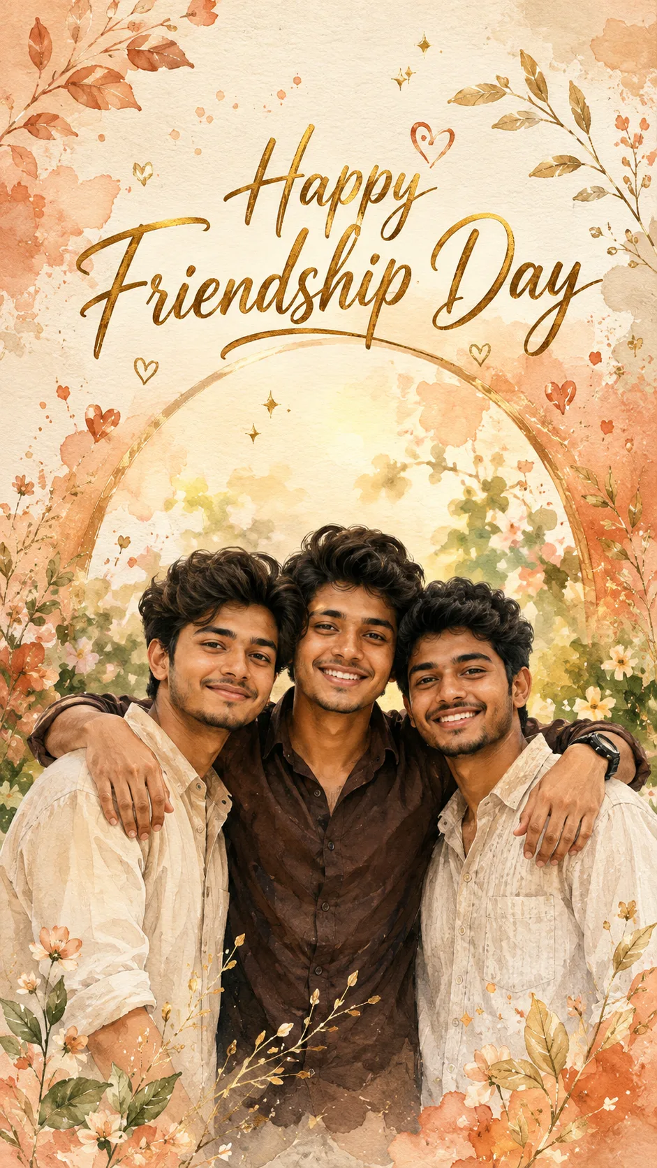 Use the uploaded group photo as the exact face reference.