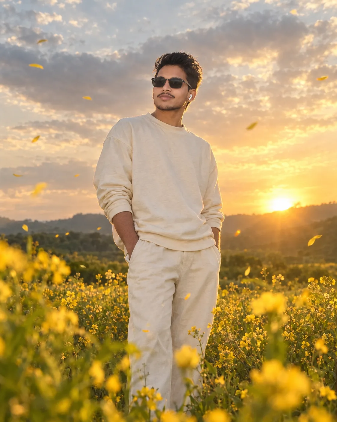 Create an ultra-realistic cinematic full-body fashion photograph based specifically on the uploaded reference image.