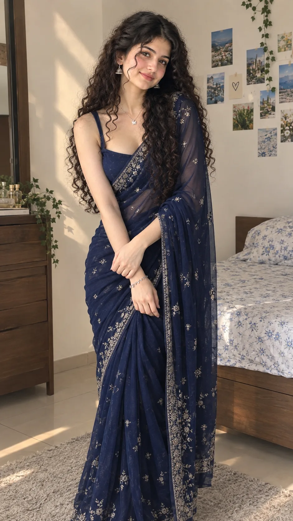 Create an ultra-realistic, high-end Indian fashion portrait of me, using my uploaded photo as the ONLY reference for my facial identity and