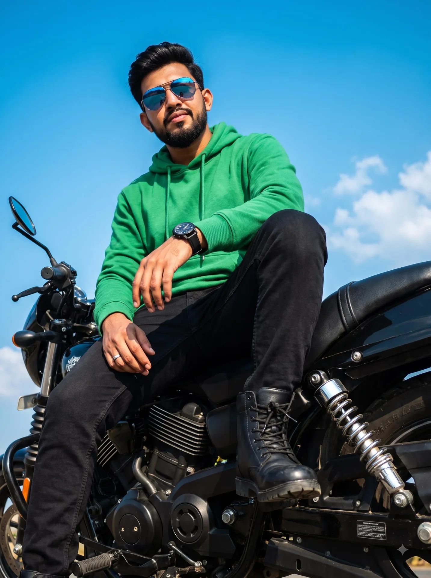Ultra realistic, photorealistic, 8k cinematic action portrait of a South Asian male in his mid-20s, 5'7" tall.