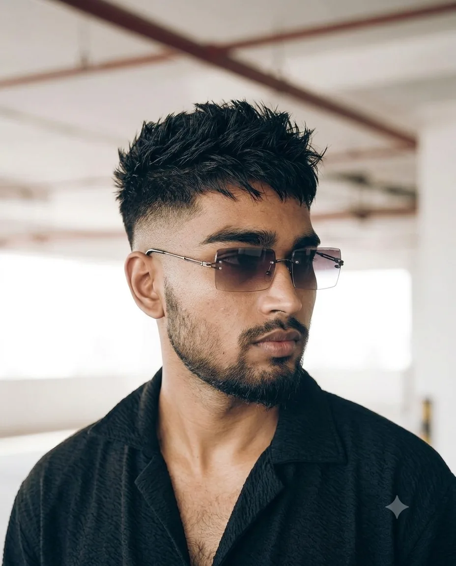 Yeh raha is image generation ke liye complete aur detailed prompt: > Prompt: > A high-resolution, ultra-realistic portrait of a stylish