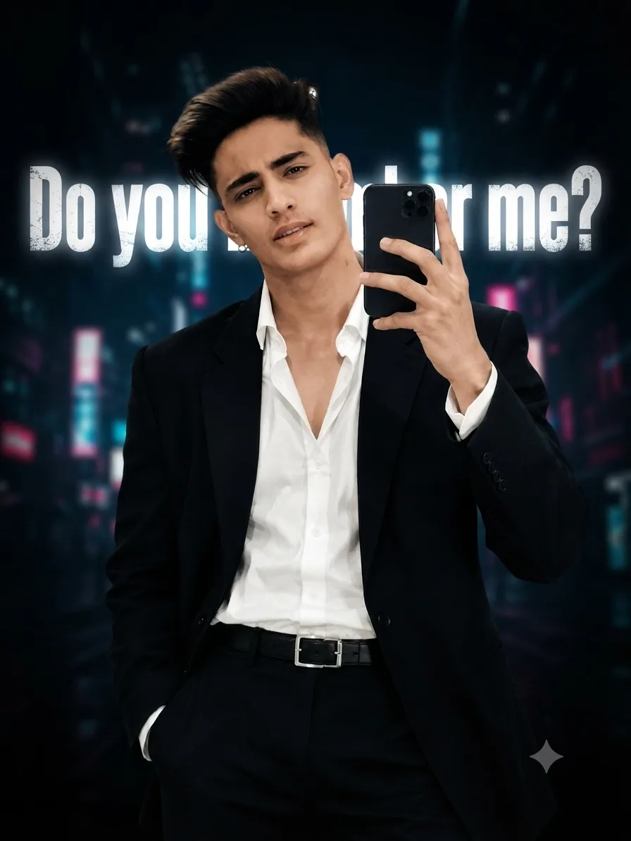 Here is a detailed text prompt you can use to generate an image in this style: * **Subject:** A stylish young man wearing a black suit and