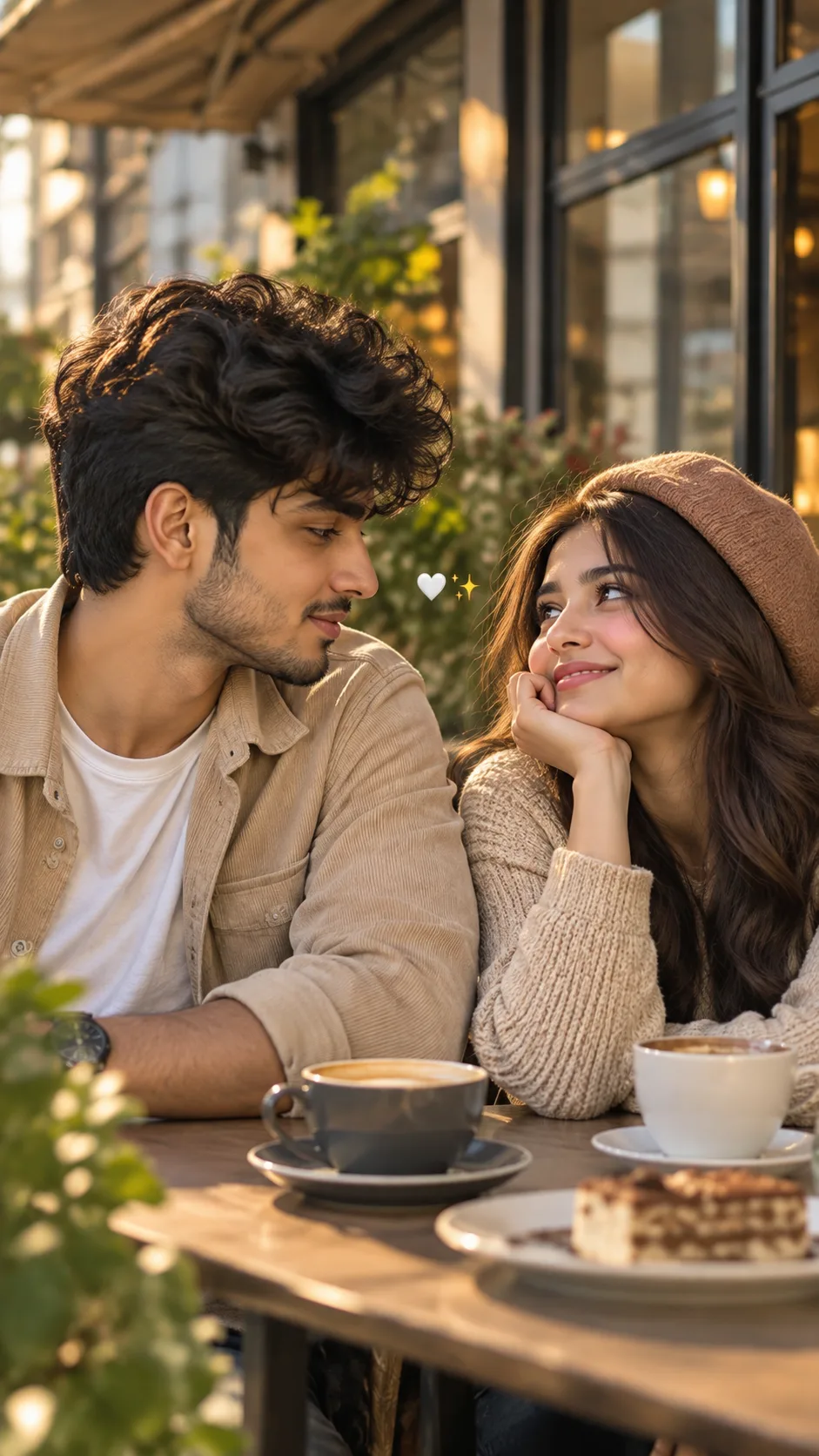 Create an ultra-realistic cinematic couple portrait using my uploaded face as the identity reference for the male subject.