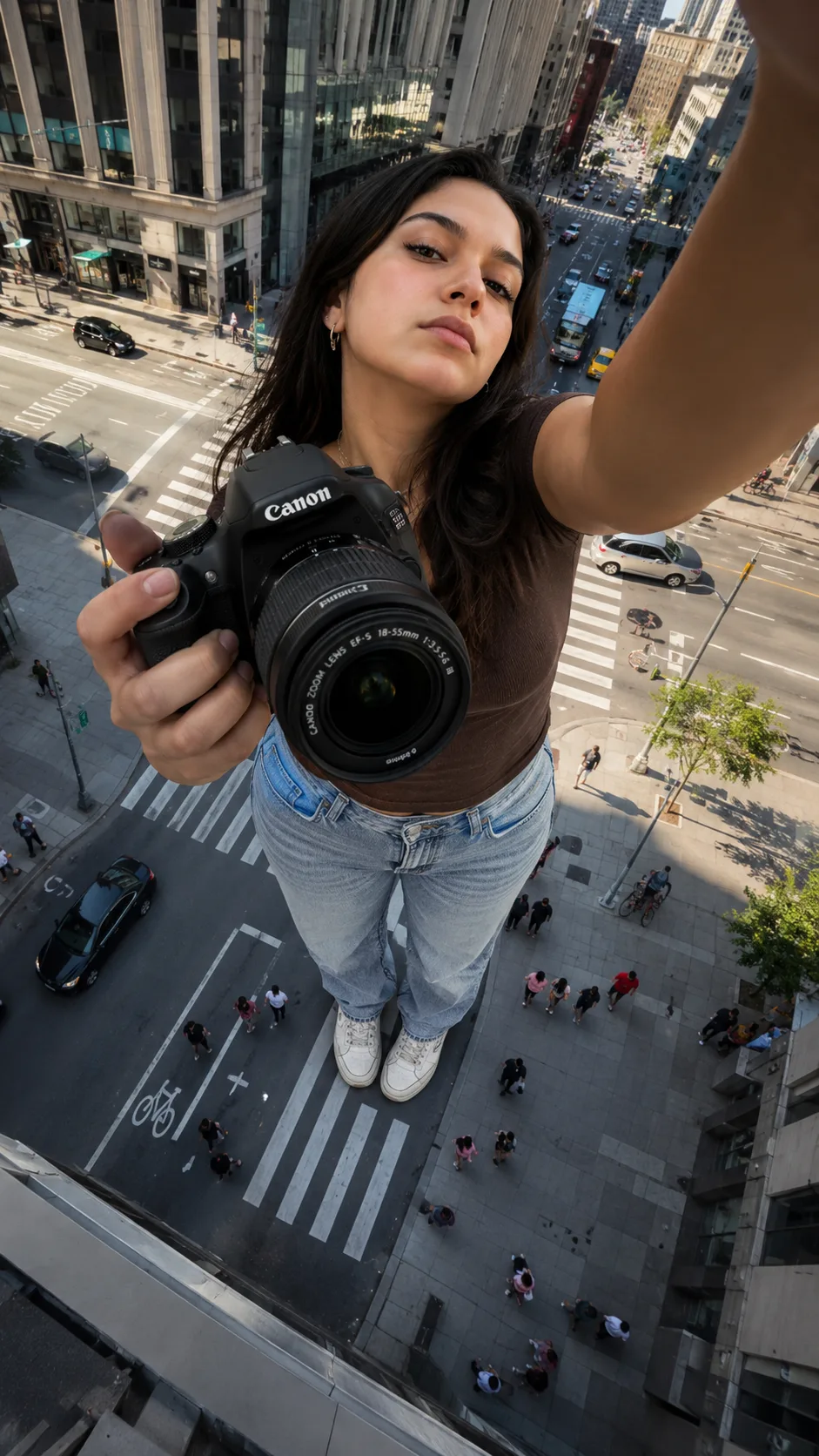 { "type": "image_generation_prompt", "language": "en", "style": "hyper-realistic cinematic selfie photography", "aspect_ratio": "9:16",
