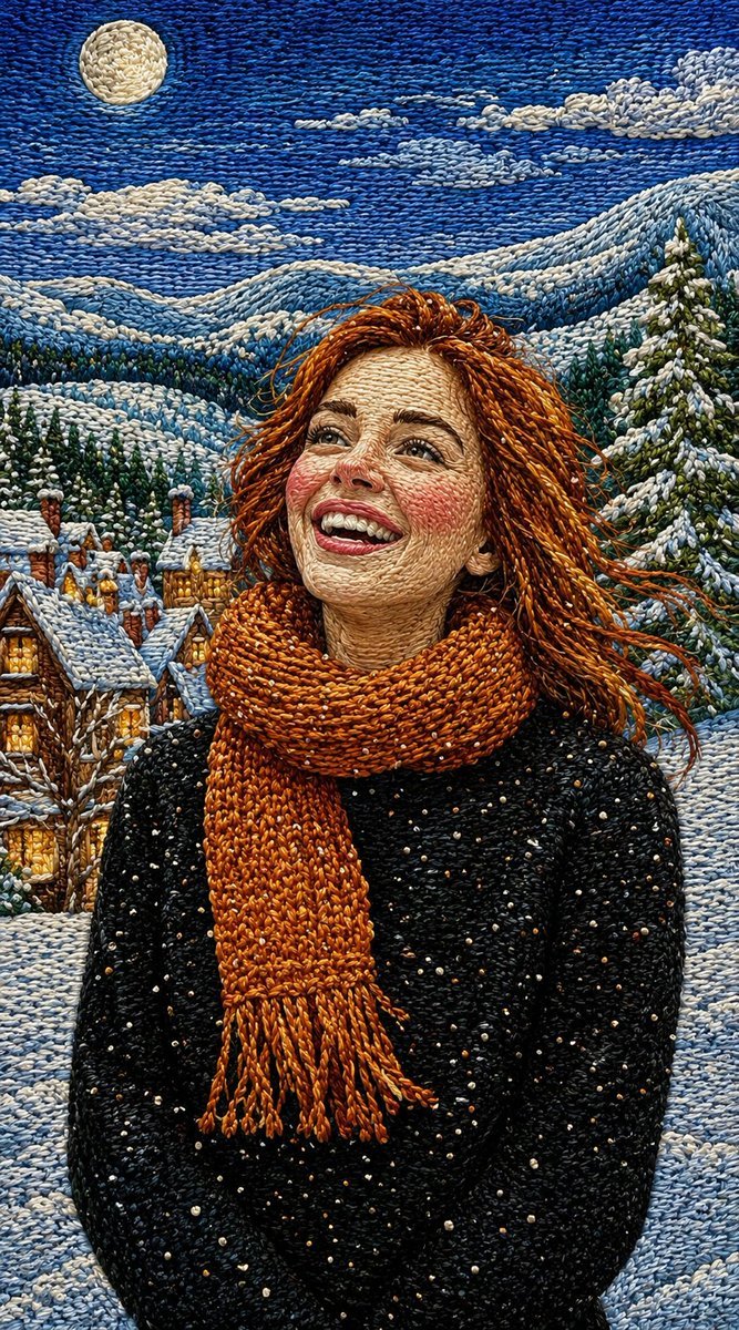 GPT IMAGE 2 on CHAT GPT: Prompt: Transform the uploaded image into a highly detailed handcrafted embroidery artwork.