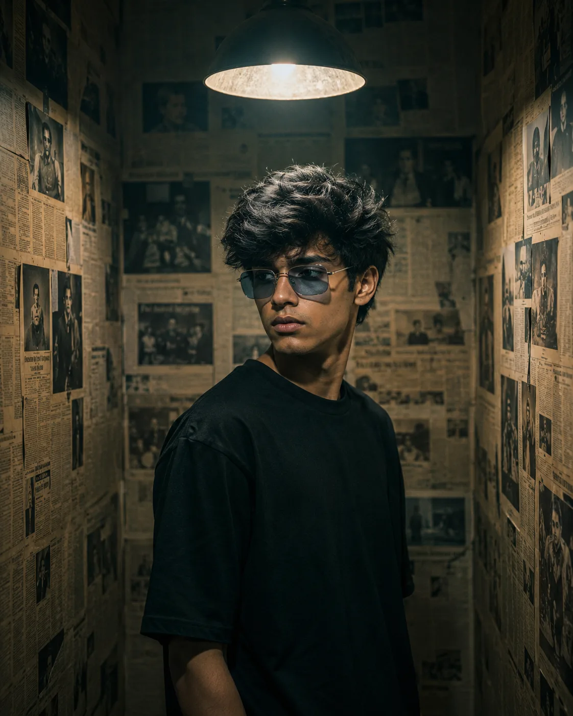Create a highly realistic, ultra-detailed cinematic indoor fashion portrait inspired by the reference image.